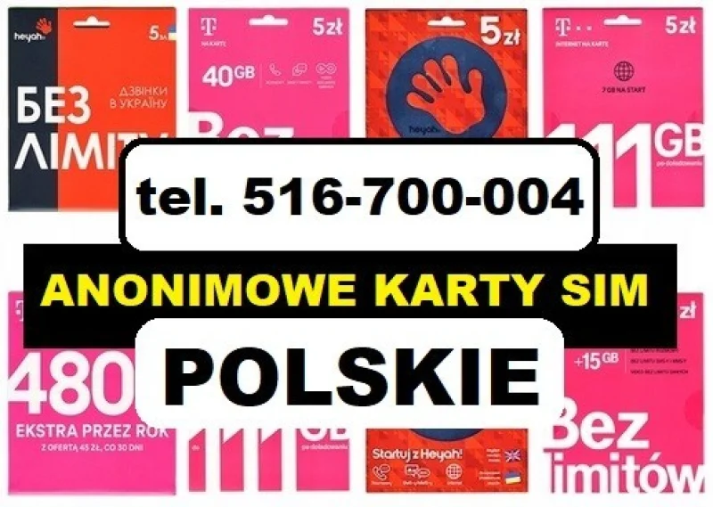 Zarejestrowane karty SIM polskie startery telefoniczne prepaid aktywne Katowice