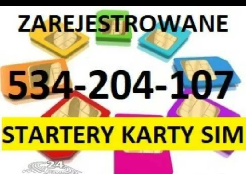 ZAREJESTROWANE KARTY SIM - REJESTRACJA KART - CZESKIE STARTERY ANONIMOWE