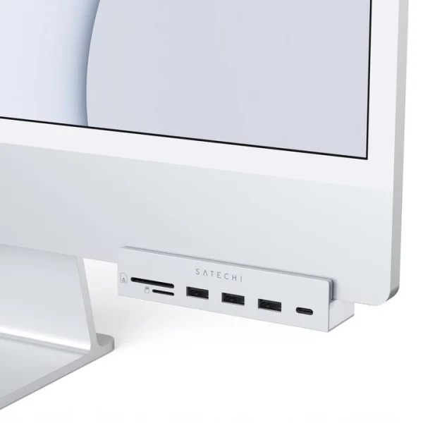 SATECHI adapter do iMac 24/Studio Display22 Hub USB-C, USB-A, SD CLAMP