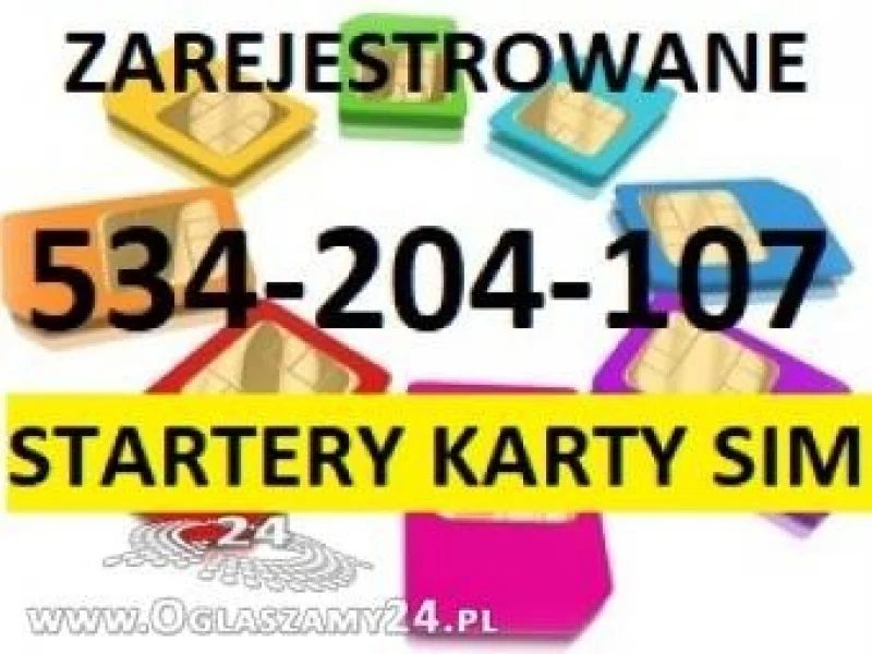 Zarejestrowane KARTY SIM # Czeskie karty SIM # Anonimowe karty Startery Aktywne